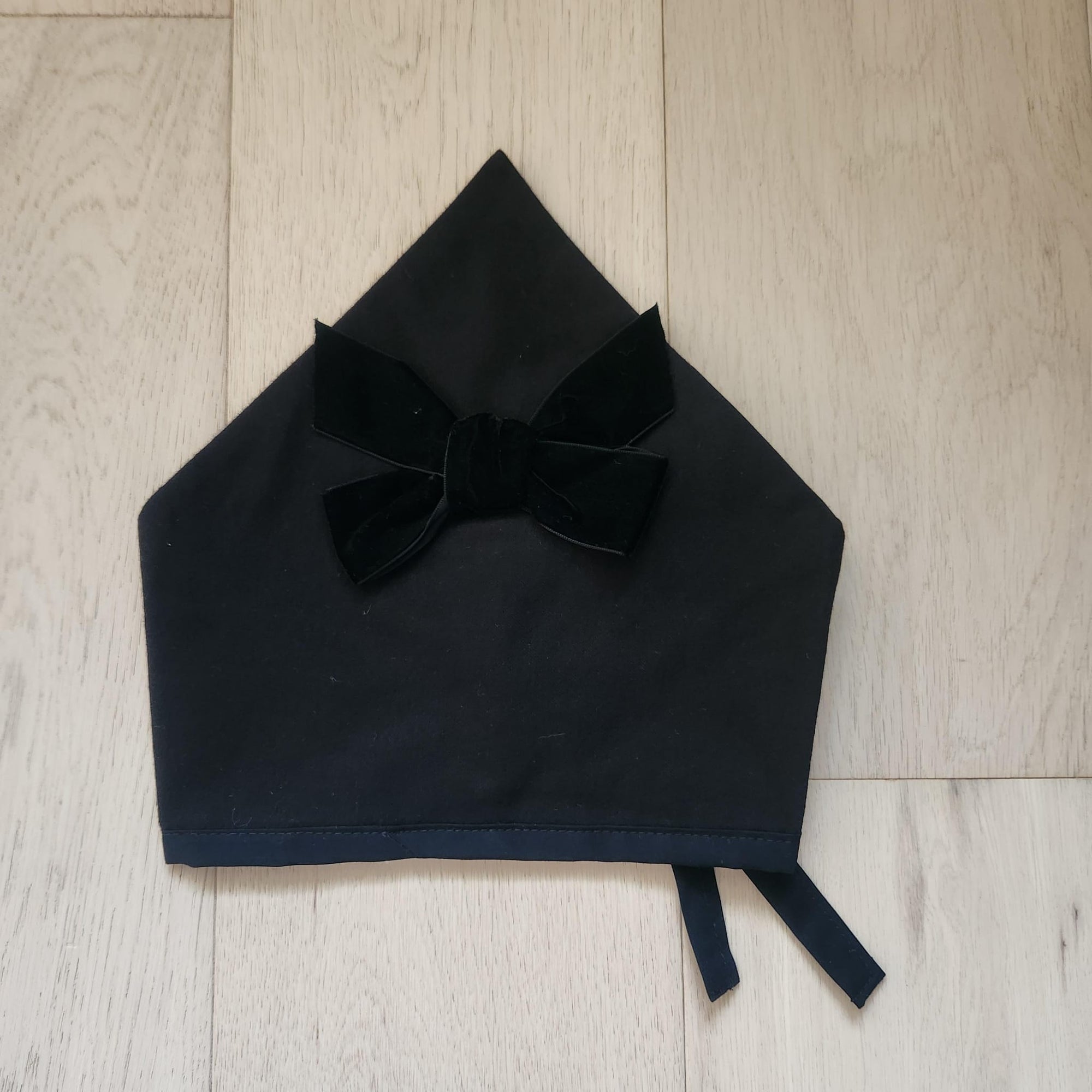 Natur Scarves Black Large Triangle Cotton Tie Scarf