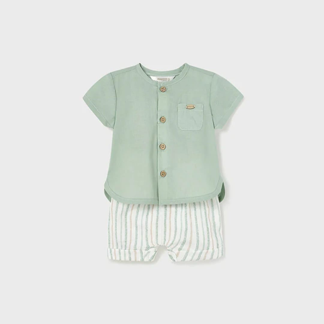 Mayoral Aqua Shirt & Short Set 12m