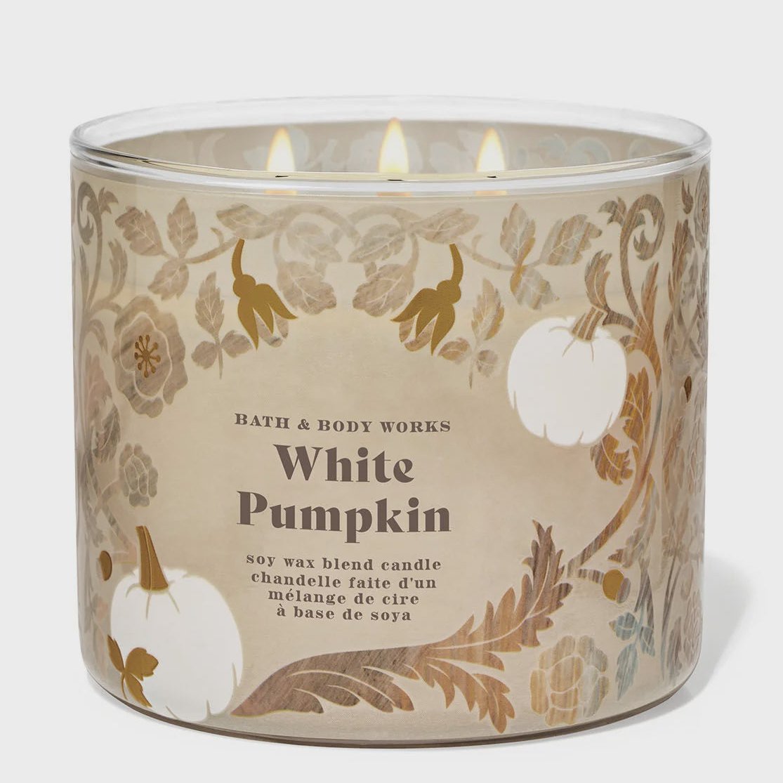 Bath & Body Works White Pumpkin 3 Wick Candle 14.5oz