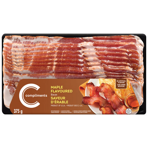 Compliments Maple Flavoured Bacon 375g
