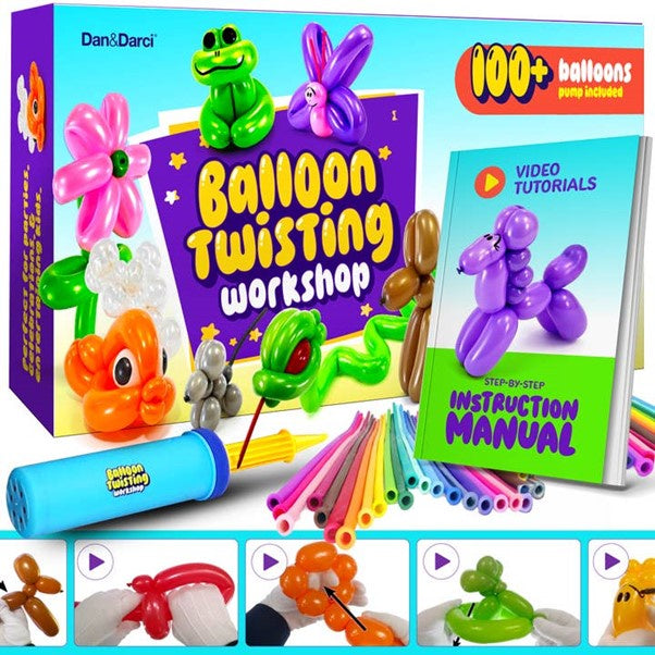 Balloon Animal Twisting Kit For Kids (with Pump)