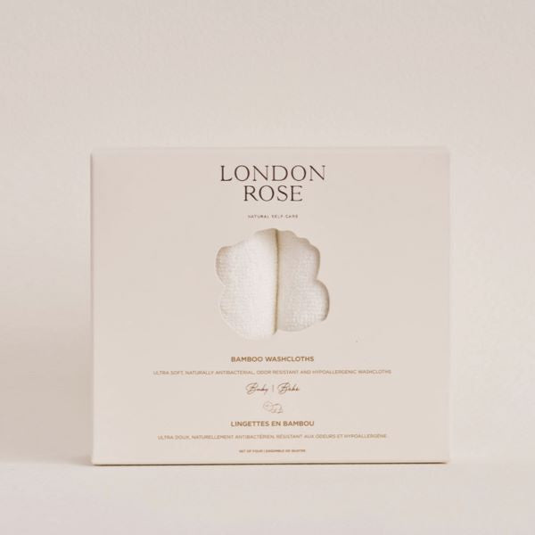 London Rose Baby Bamboo Washcloths