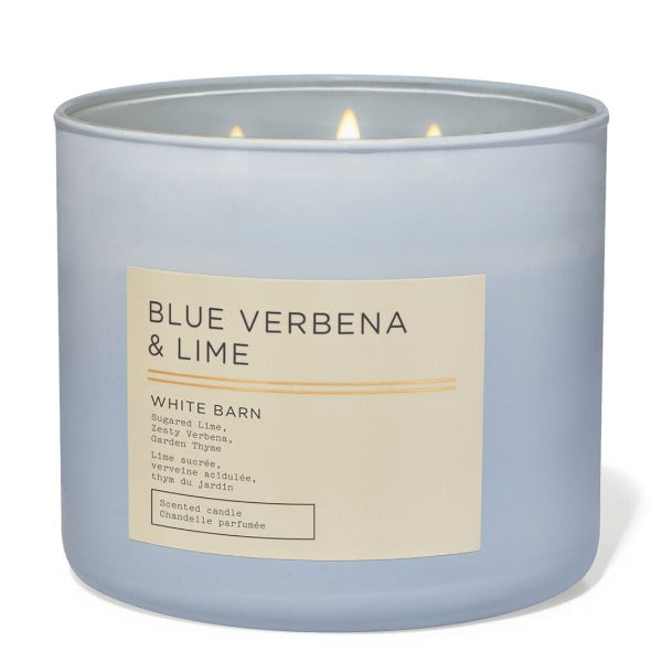 White Barn Blue Verbena & Lime 14.5oz 3 Wick Candle