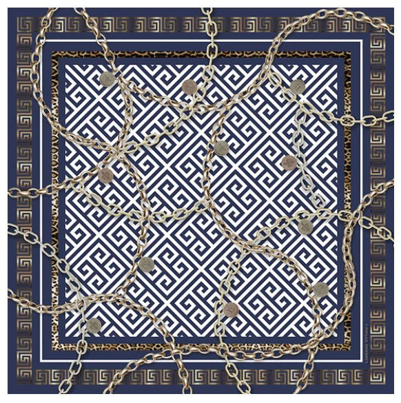 Lorenzo Vittani Caletta Navy/White/Gold 90x90