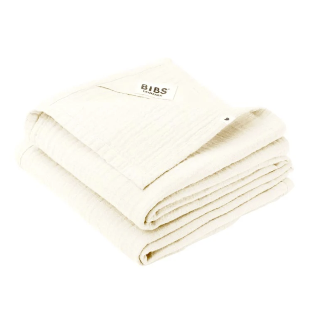 BIBS Ivory Cuddle Cloth Muslin 70x70 cm Ivory 2pk