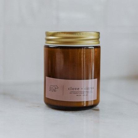 Wick + Bear Clove + Citrus 9oz Candle