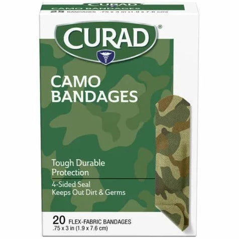 Curad Camo Bandages Green 20ct