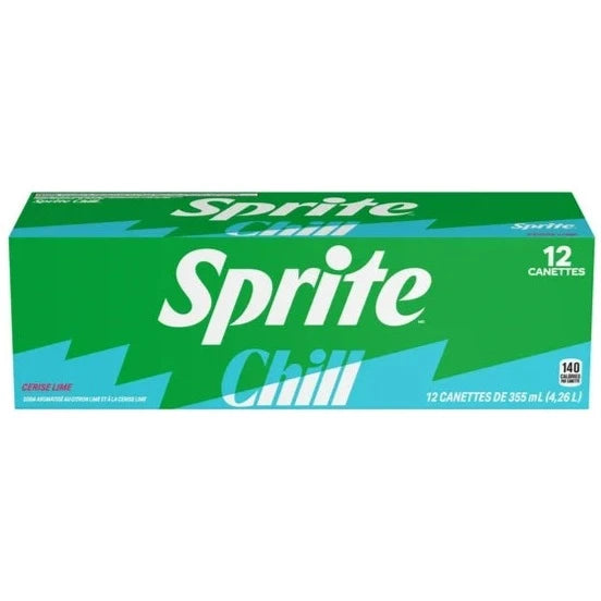 Sprite Chill Cherry Lime Sprite Pop 355ml x 12