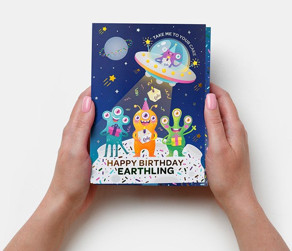 Instacake Card - Happy Birthday, Star Sprinkled Vanilla