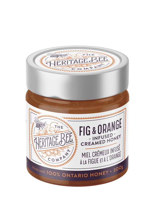 Heritage Bee Fig & Orange Creamed Honey 300g