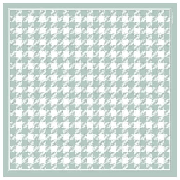 Lorenzo Vittani Gingham Surf Spray/White 90x90