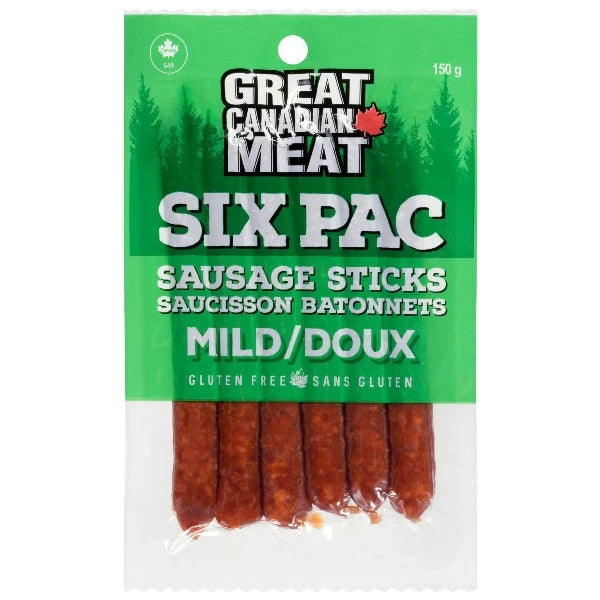 Great Canadian Meat Six Pac Mild Sausage Sticks 150g