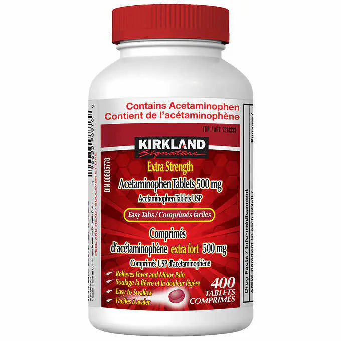 Kirkland Extra Strength Acetaminophen Easy Tabs Tablets 500mg 400ct