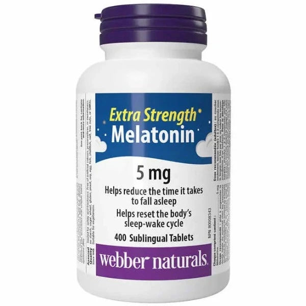 Webber Naturals 5 mg Melatonin Tablets X-strength 400ct
