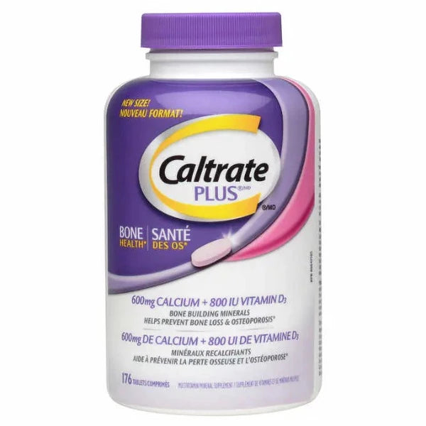 Caltrate PLUS Bone Health Supplement With 800 IU Vitamin D3 Tablets 176ct