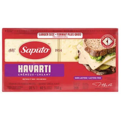 Saputo Lactose Free Havarti Cheese Slices 750g