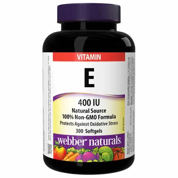 Webber Naturals Vitamin E 400 IU, 300 Softgels