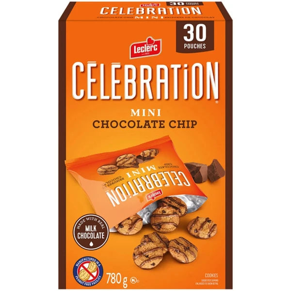 Leclerc Celebration Mini Chocolate Chip Cookies 26g × 30ct