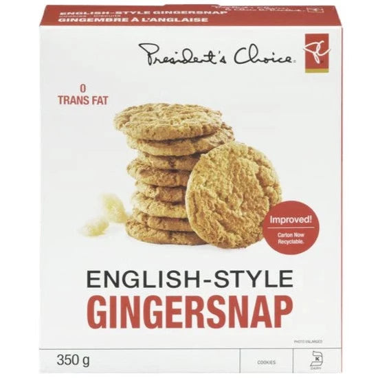 Presidents Choice English Style Gingersnap Cookies 350g