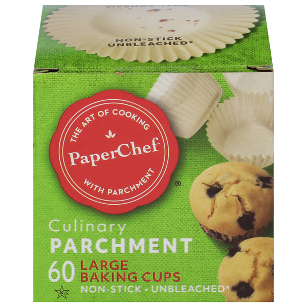 Paperchef Parchment Baking Cups, Large 60ct
