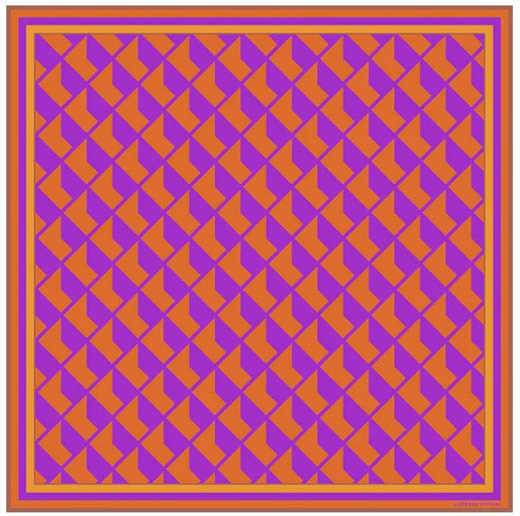 Lorenzo Vittani Lauren Purple/Orange 90x90