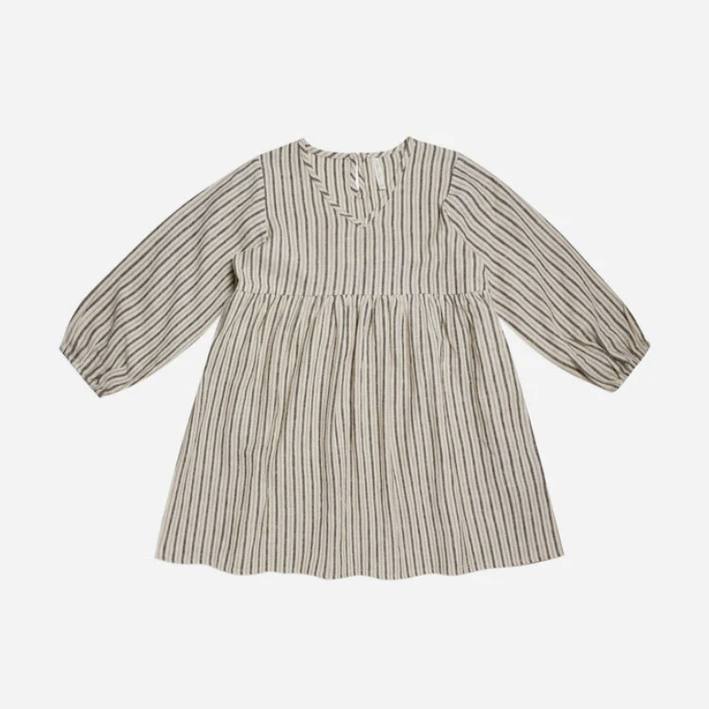 Rylee & Cru Micro Stripe V-neck Babydoll Dress 8/9Y