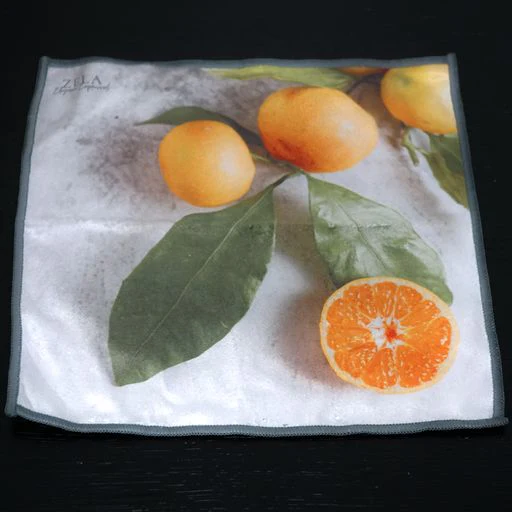 Zela Orange Microfiber Dish Cloth 10x10