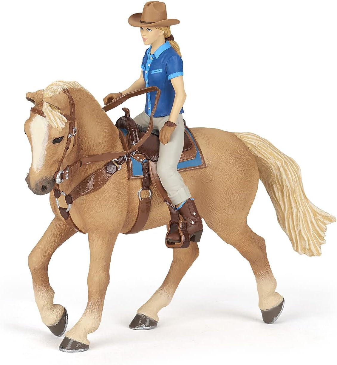 Wild West Horse and Cow Girl by Papo