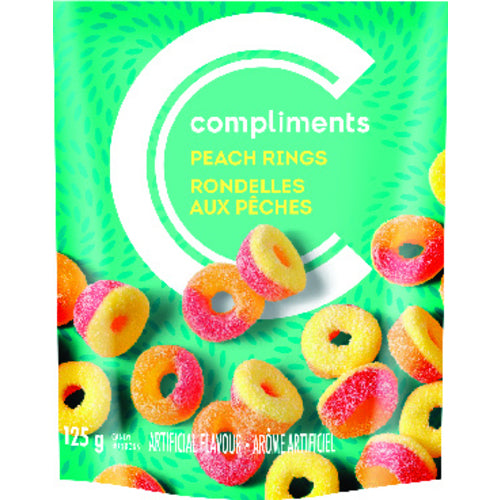 Compliments Peach Rings 125 g