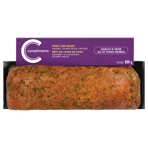 Garlic & Herb Pork Loin Roast 800 g (Frozen)