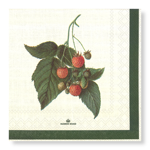 Manor Road Raspberry Harvest Luncheon Napkins  20Pk