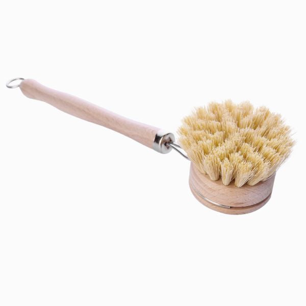 Bamboo & Sisal Long Handle Dish Brush with Replaceable Head
