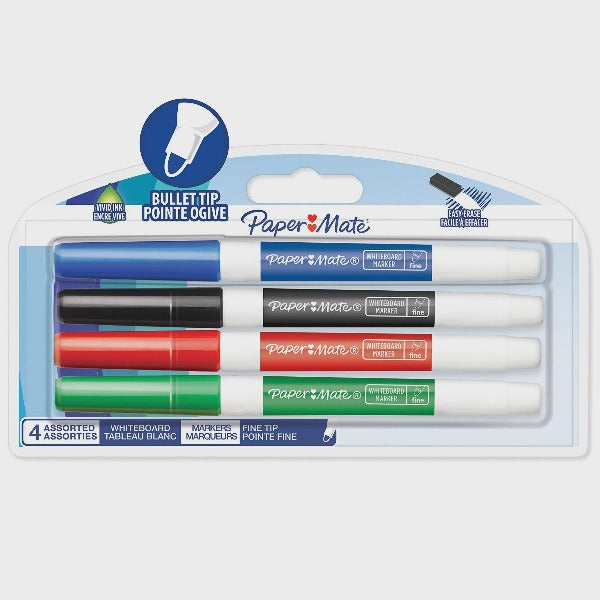 *Paper Mate Whiteboard Mrkrs Assorted Colors Pk of 4