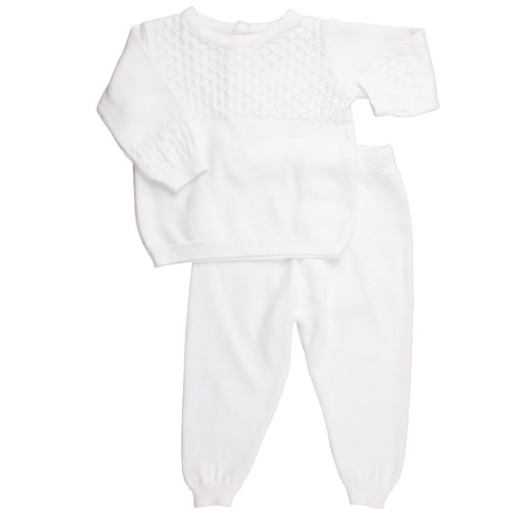 Feltman Brothers White Special Occasion Knit 2-Piece 6-9m