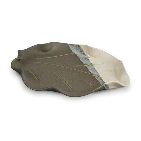 Hilborn Pottery Snack Plate, Grey & White