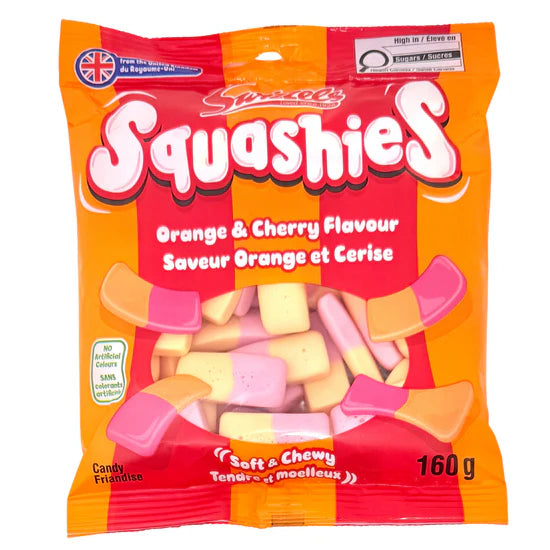 Swizzels Orange Cherry Squashies Candy 160 g