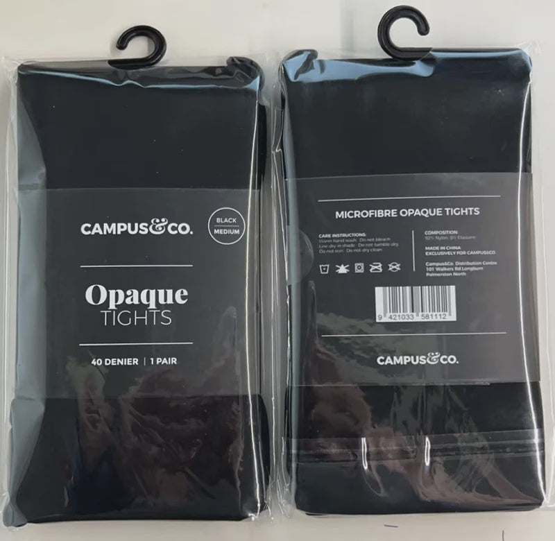 Campus&Co. Microfibre Tights Opaque Black 1pr / Extra Tall