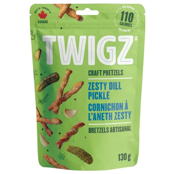 Twigz Zesty Dill Pickle Craft Pretzels 130g