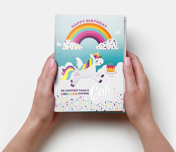 Instacake Card - Happy Birthday, Unicorn Sprinkle, Vanilla