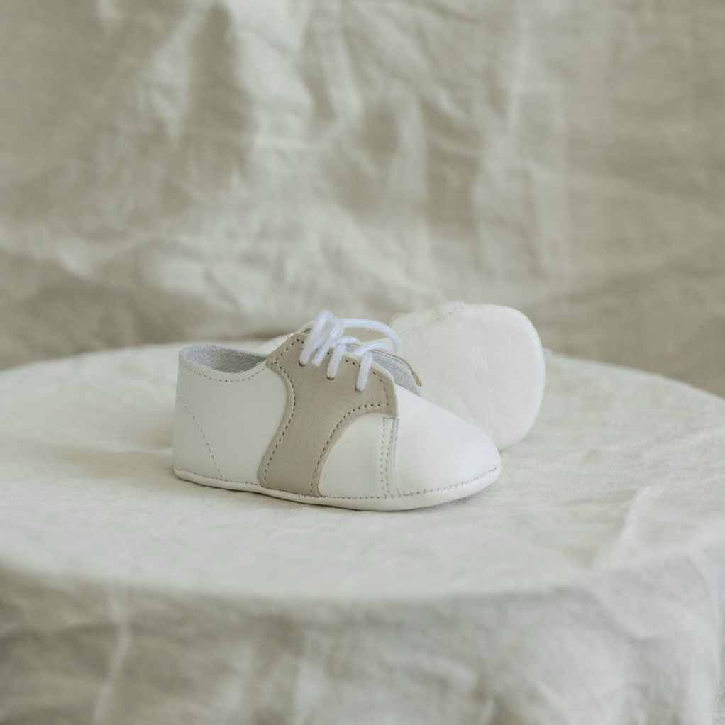 Zimmerman Shoes White/Ecru Soft Soled Saddle Shoe - 3 (Infant) / Medium
