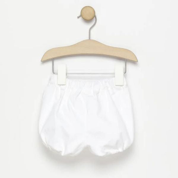 Nueces Kids White Bloomer Shorts 12m