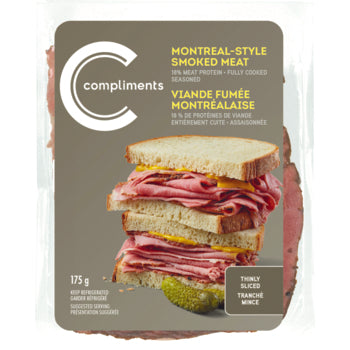 Compliments Montreal-style Thinly Sliced Smoked Meat 175g
