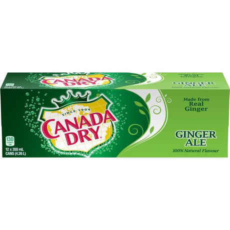 Canada Dry Regular Ginger Ale Pop 355ml x 12