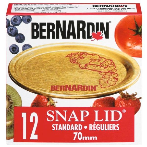 Bernardin Regular Mouth Canning Jar 70 mm Snap Lid 12ct