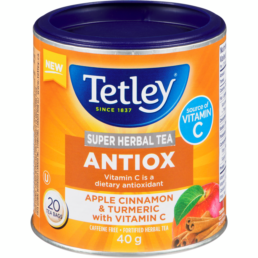 Tetley  Apple Cinnamon Turmeric Vitamin C Tea 40g