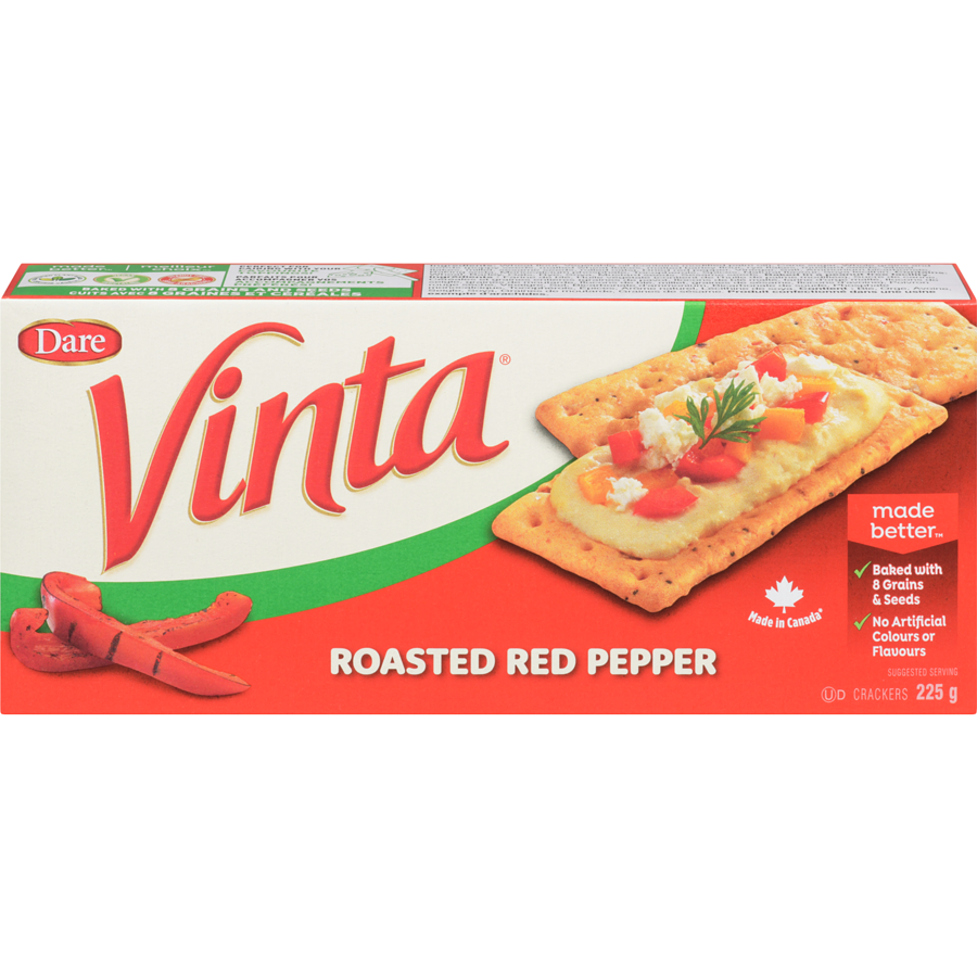 Vinta Roasted Red Pepper Crackers 225g