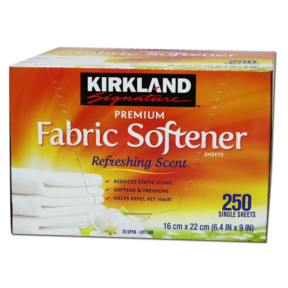 Kirkland Refreshing Scent Fabric Softener Sheets 250ct