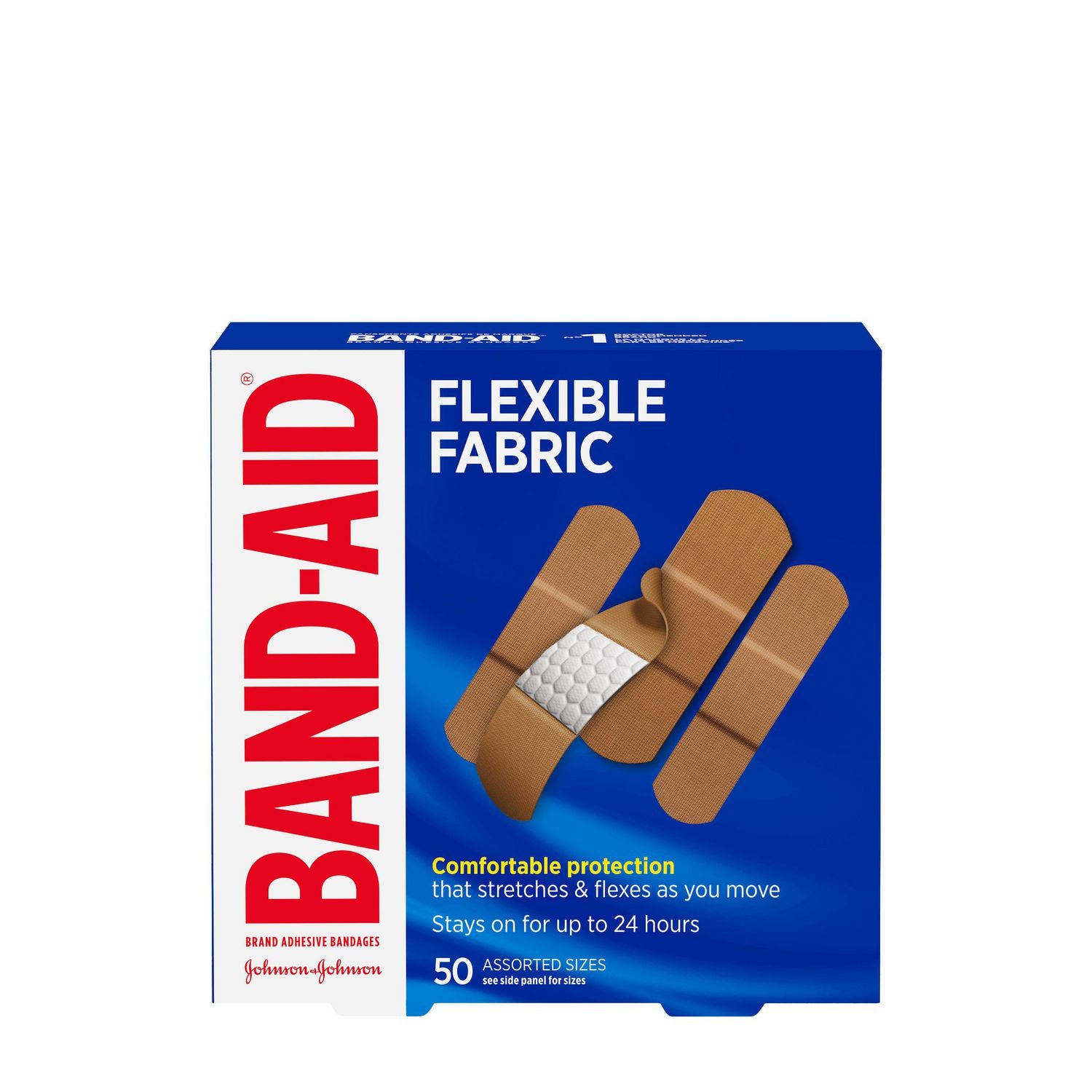 Band-Aid Flexible Fabric Bandages Assorted Sizes 50ct