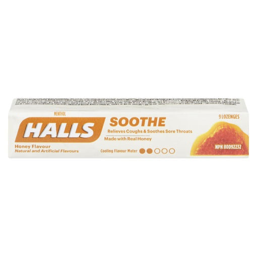 Halls Soothe Honey Flavour Lozenge 9ct