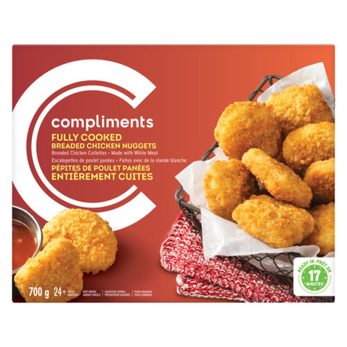 Compliments Breaded Fully Cooked Chicken Nuggets 700g